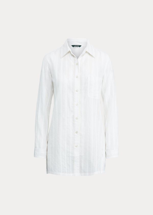 Ralph Lauren Striped Shirt Bílé | 5MpXM1zm