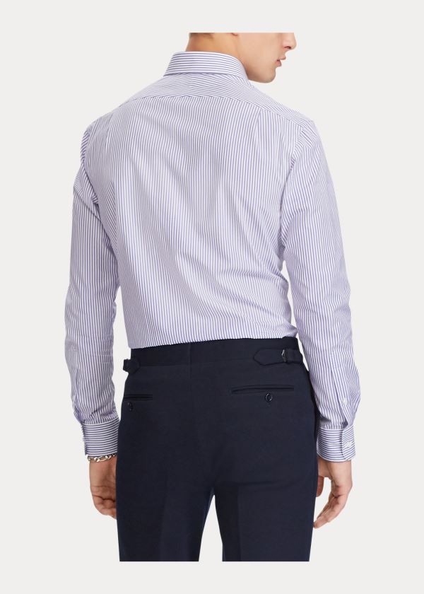 Ralph Lauren Striped Shirt Fialové Bílé | PXlafZMd