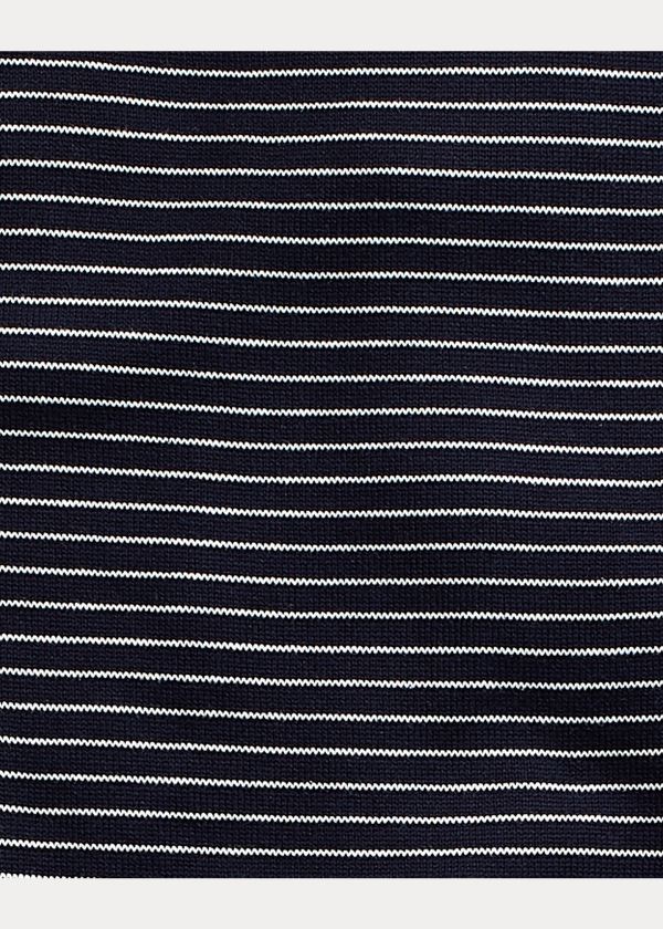 Ralph Lauren Striped Silk-Bavlněné Svetrové Tmavě Blankyt | ep0sInIi
