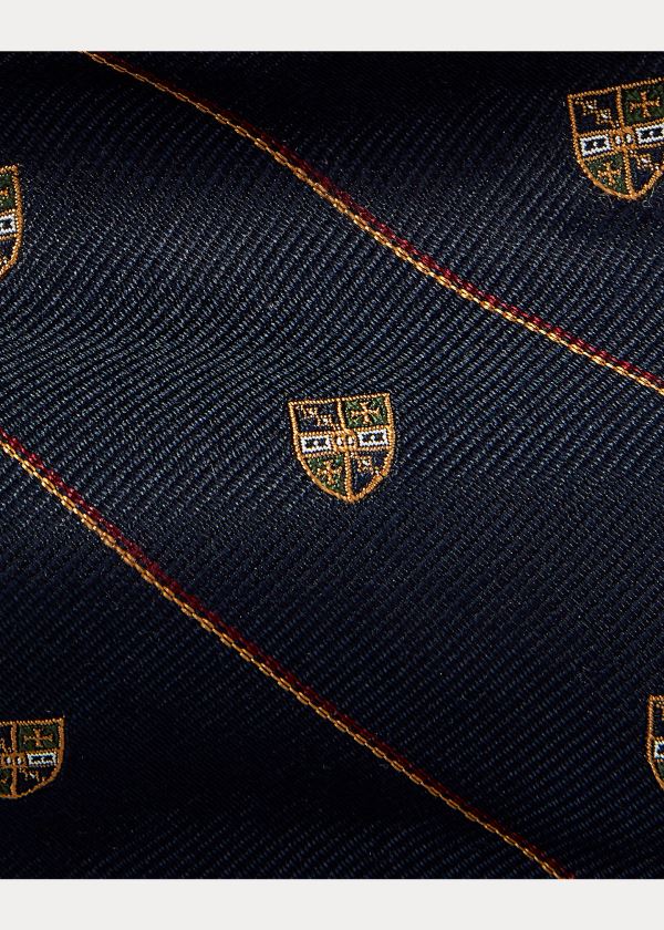 Ralph Lauren Striped Silk Narrow Club Tie Tmavě Blankyt | ARsDSgYq