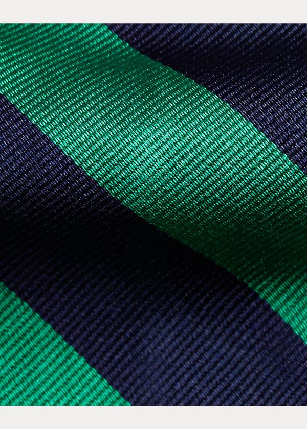Ralph Lauren Striped Silk Repp Narrow Tie Tmavě Blankyt Zelene | Gq6hTyJU