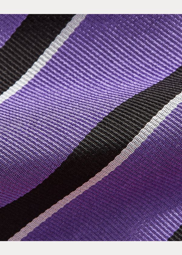 Ralph Lauren Striped Silk Repp Tie Fialové Černé | lTcvMbBj