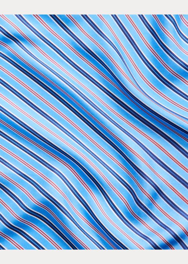 Ralph Lauren Striped Silk Scarf Blankyt Červené Viacfarebný | U1fkLHOx