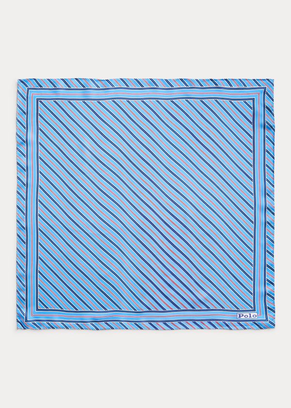 Ralph Lauren Striped Silk Scarf Blankyt Červené Viacfarebný | U1fkLHOx