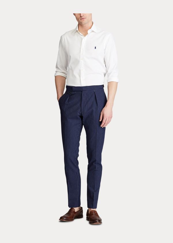 Ralph Lauren Striped Suit Trouser Tmavě Blankyt Bílé Proužek | xBh8nySw
