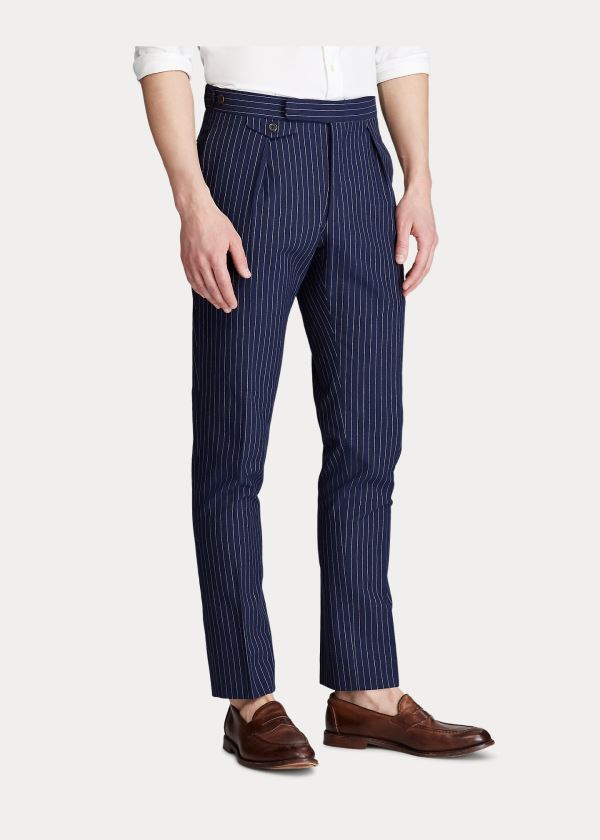 Ralph Lauren Striped Suit Trouser Tmavě Blankyt Bílé Proužek | xBh8nySw