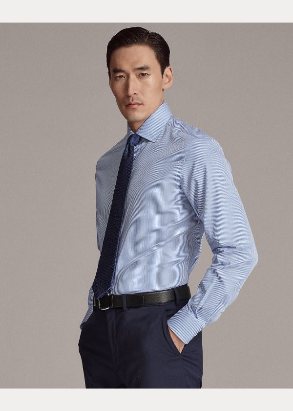 Ralph Lauren Striped Twill Shirt Tmavě Blankyt Černé Bílé | RSzxdvx1
