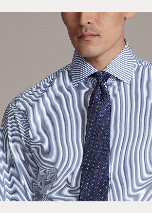 Ralph Lauren Striped Twill Shirt Tmavě Blankyt Černé Bílé | RSzxdvx1