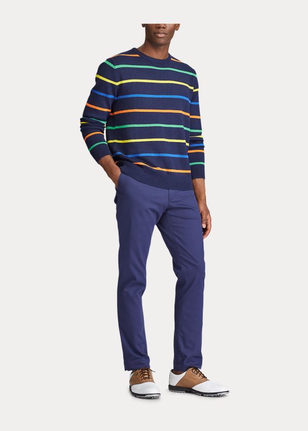 Ralph Lauren Striped Wool-Blend Svetrové Tmavě Blankyt Bílé Proužek | ACjhExqe