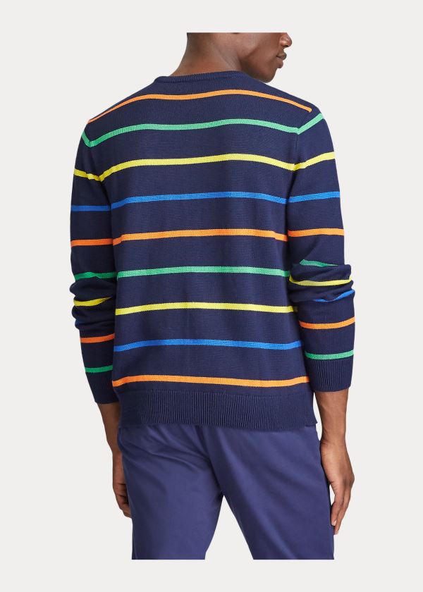 Ralph Lauren Striped Wool-Blend Svetrové Tmavě Blankyt Bílé Proužek | ACjhExqe
