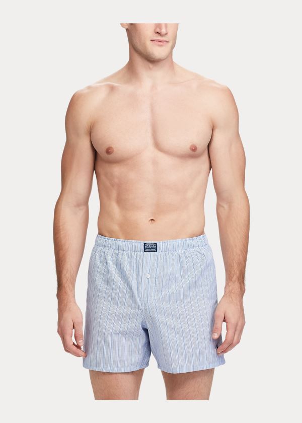 Ralph Lauren Striped Woven Boxerské Blankyt Proužek | 20PZ5pT9