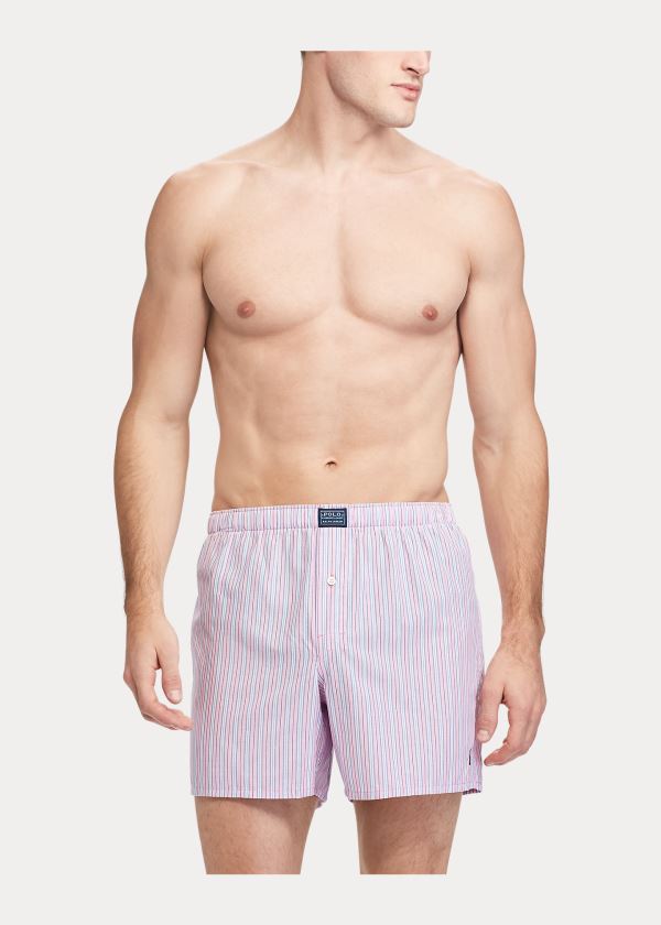 Ralph Lauren Striped Woven Boxerské Růžové Proužek | rOBPp7Sm
