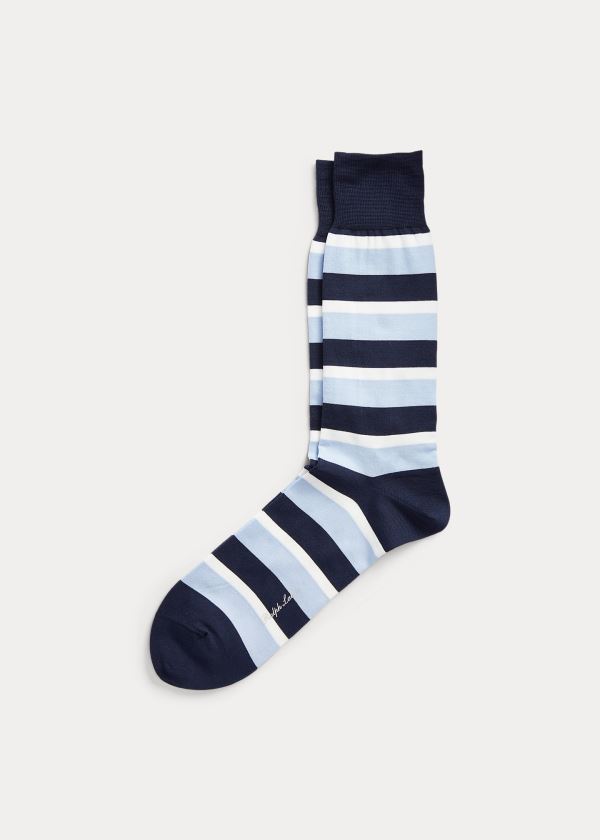 Ralph Lauren Striped Šaty Socks Tmavě Blankyt Blankyt | kcnV1pkz