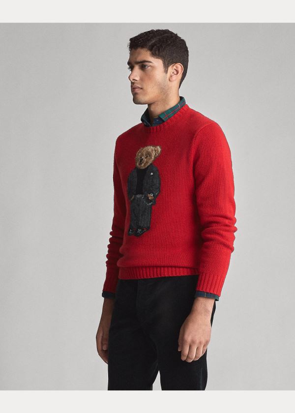 Ralph Lauren Suit Bear Wool Svetrové Červené Viacfarebný | aSxfJjoJ