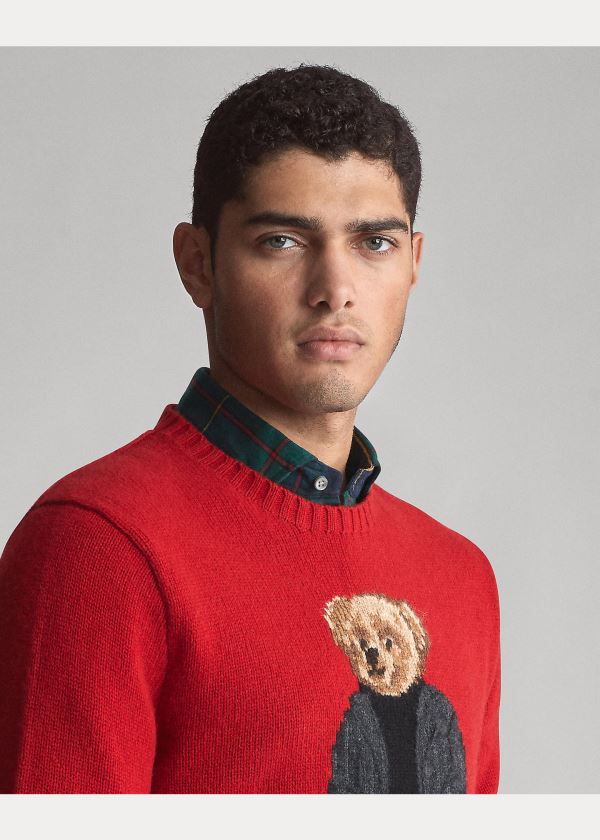 Ralph Lauren Suit Bear Wool Svetrové Červené Viacfarebný | aSxfJjoJ