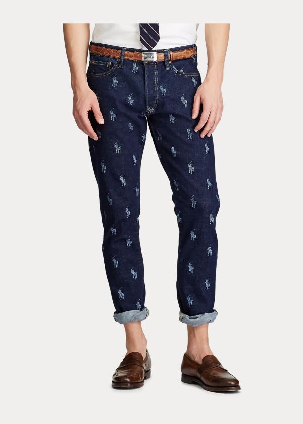 Ralph Lauren Sullivan Slim Embroidered Jean Tmavě Blankyt Viacfarebný | iNkQnBB7