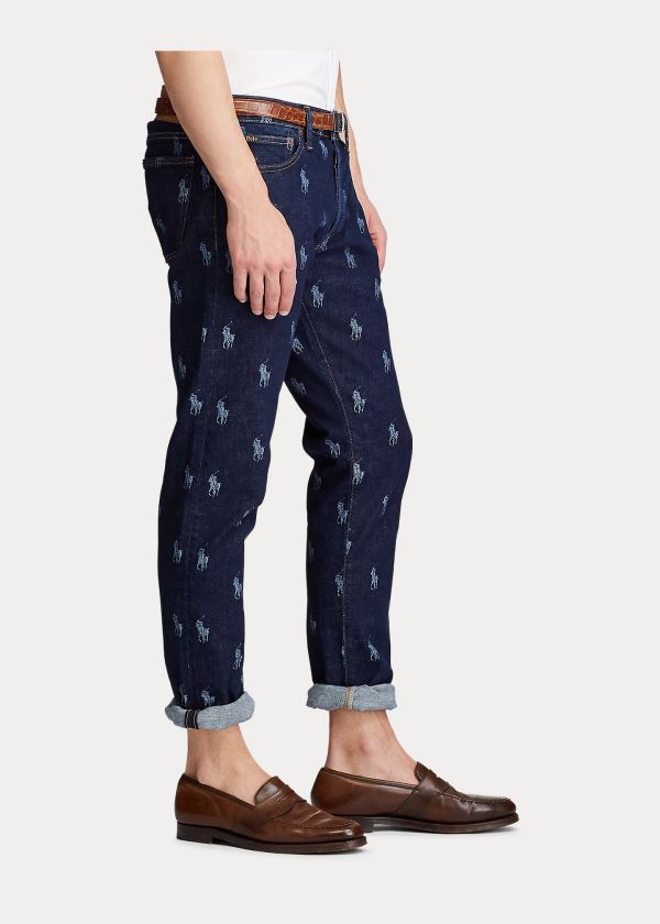 Ralph Lauren Sullivan Slim Embroidered Jean Tmavě Blankyt Viacfarebný | iNkQnBB7