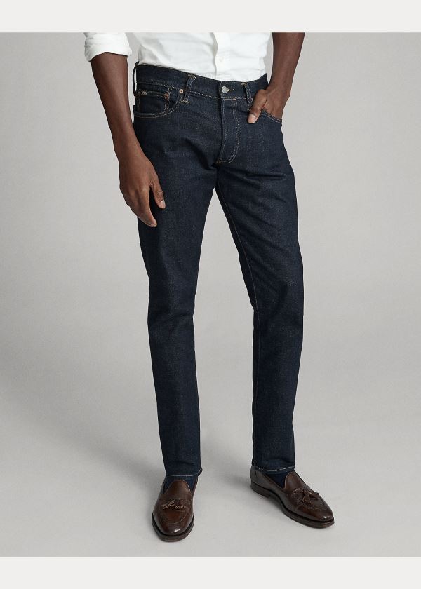 Ralph Lauren Sullivan Slim Selvedge Jean Tmavě Blankyt Blankyt Světle Modré | EXXzwUg4