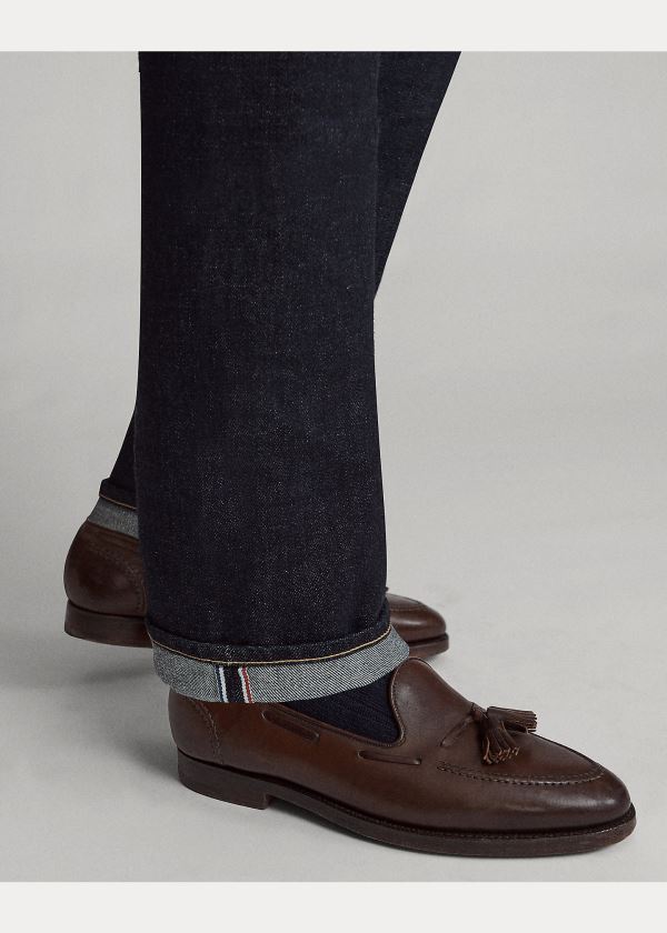 Ralph Lauren Sullivan Slim Selvedge Jean Tmavě Blankyt Blankyt Světle Modré | EXXzwUg4