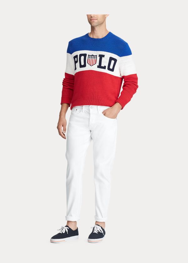 Ralph Lauren Sullivan Slim Stretch Jean Bílé | 0zv7OcLN