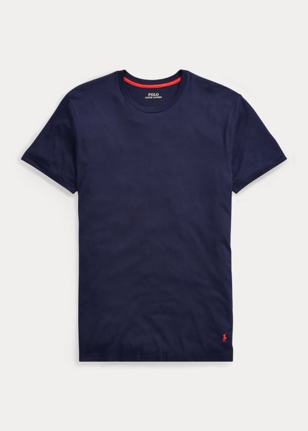 Ralph Lauren Supreme Pohodlí Crewneck Tee Tmavě Blankyt | 45jwPx7L