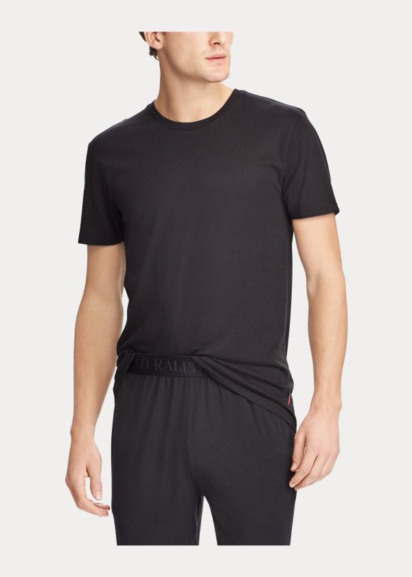 Ralph Lauren Supreme Pohodlí Crewneck Tee Černé | Q70ufj5m