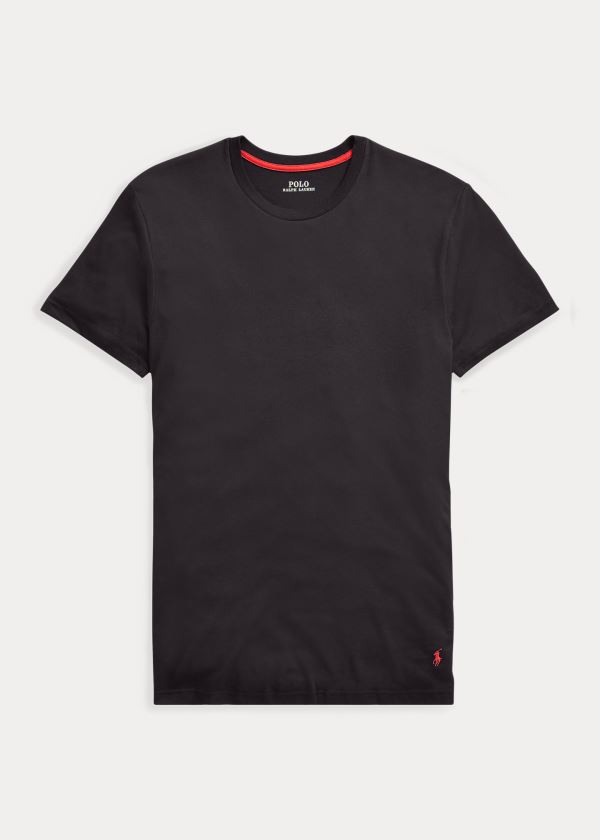 Ralph Lauren Supreme Pohodlí Crewneck Tee Černé | Q70ufj5m