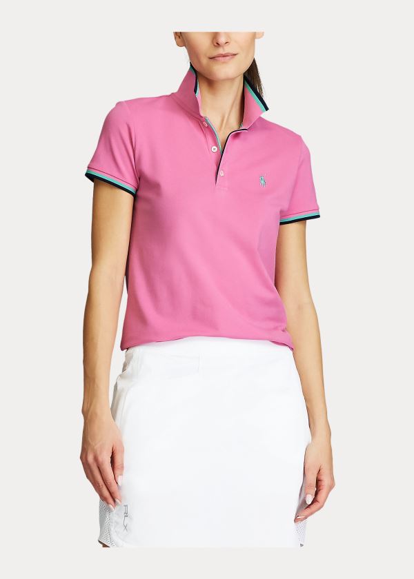 Ralph Lauren Tailored Fit Golfové Polo Shirt Růžové | QRDcsKIq