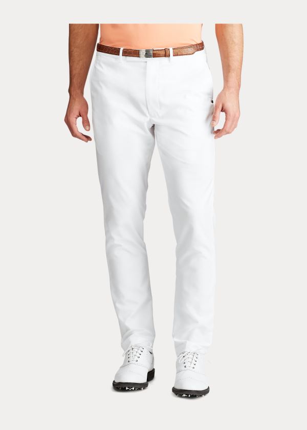 Ralph Lauren Tailored Stretch Twill Pant Bílé | AX7VU75L