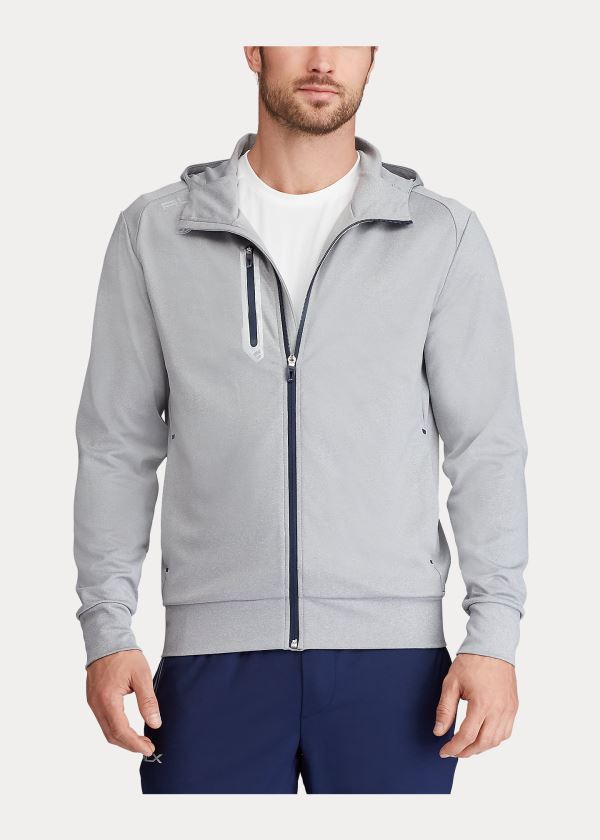 Ralph Lauren Tech Jersey Full-Zip Hoodie Šedé | LachNUWP