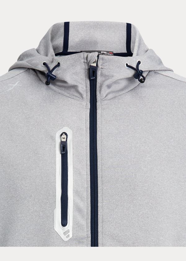 Ralph Lauren Tech Jersey Full-Zip Hoodie Šedé | LachNUWP