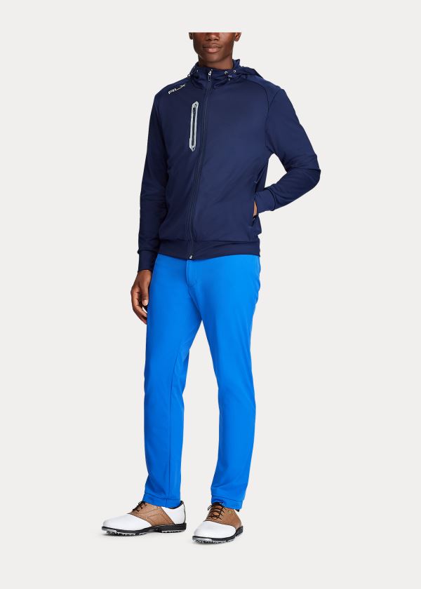 Ralph Lauren Tech Jersey Full-Zip Hoodie Tmavě Blankyt | fRXUjvha