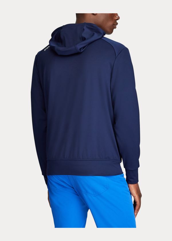 Ralph Lauren Tech Jersey Full-Zip Hoodie Tmavě Blankyt | fRXUjvha