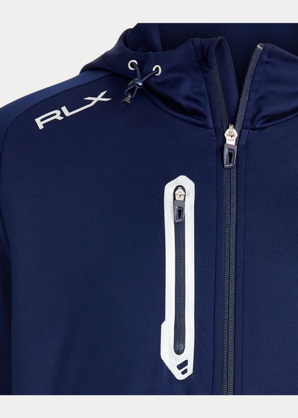 Ralph Lauren Tech Jersey Full-Zip Hoodie Tmavě Blankyt | fRXUjvha