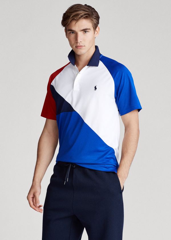 Ralph Lauren Tech Piqué Polo Shirt Blankyt Královská Modrá Viacfarebný | c0eYluN0