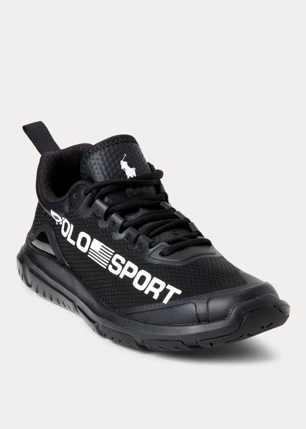 Ralph Lauren Tech Racer Sneakers Černé Bílé | fdLNtshn