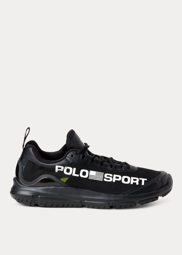 Ralph Lauren Tech Racer Sneakers Černé Bílé | fdLNtshn