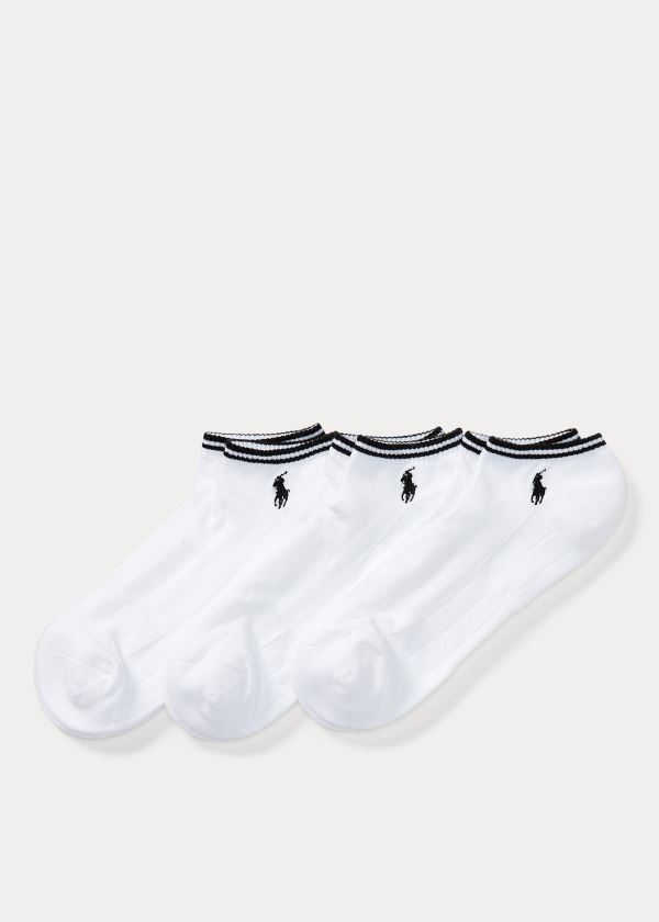 Ralph Lauren Tech Sportovní Low-Cut-Sock 3-Pack Bílé | 9nPbuSId