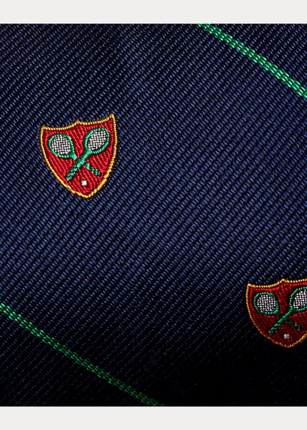 Ralph Lauren Tenisové Silk Narrow Club Tie Tmavě Blankyt Zelene | ptRekKWe