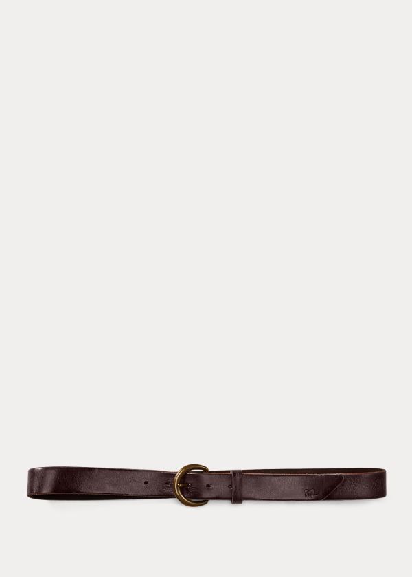 Ralph Lauren Terrance Tumbled Læder Belt Hnědé | 8aYu5jV5