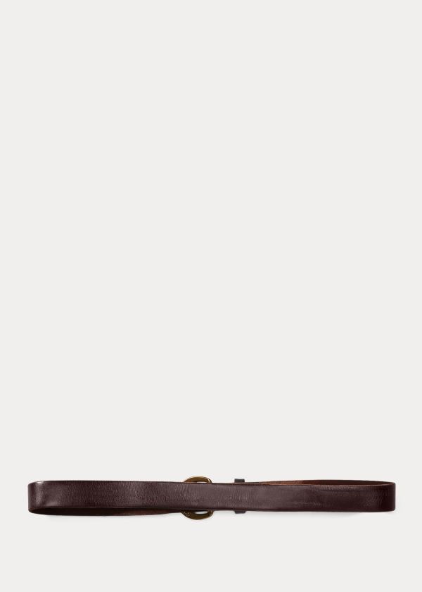 Ralph Lauren Terrance Tumbled Læder Belt Hnědé | 8aYu5jV5