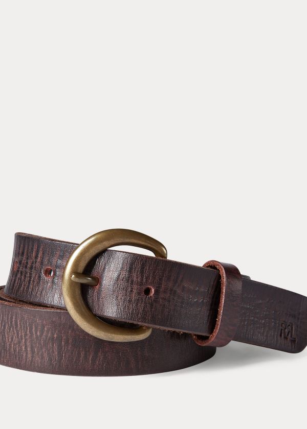 Ralph Lauren Terrance Tumbled Læder Belt Hnědé | 8aYu5jV5