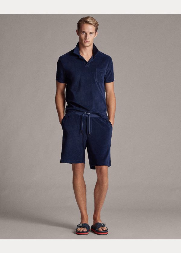 Ralph Lauren Terry Drawstring Krátké Tmavě Blankyt | SzL6IJFk