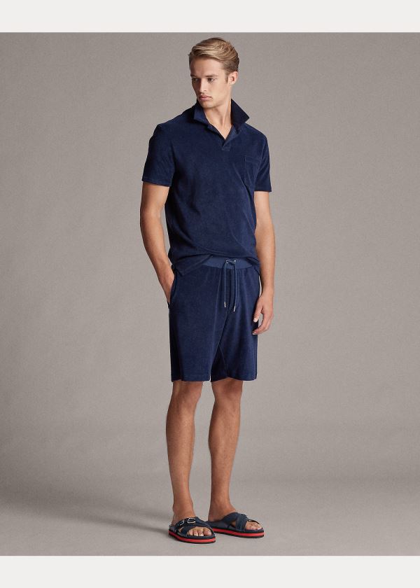 Ralph Lauren Terry Drawstring Krátké Tmavě Blankyt | SzL6IJFk