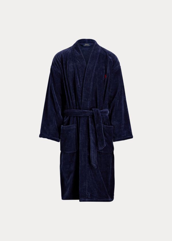 Ralph Lauren Terry Kimono Robe Tmavě Blankyt | 7D13CVOn