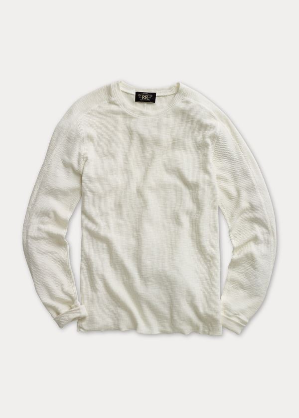 Ralph Lauren Textured Crewneck Bílé | 903Y6JCm