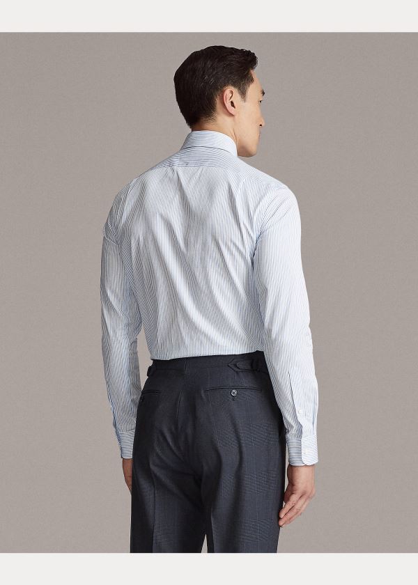 Ralph Lauren Textured-Stripe Shirt Blankyt Bílé | Lo2VHBiu