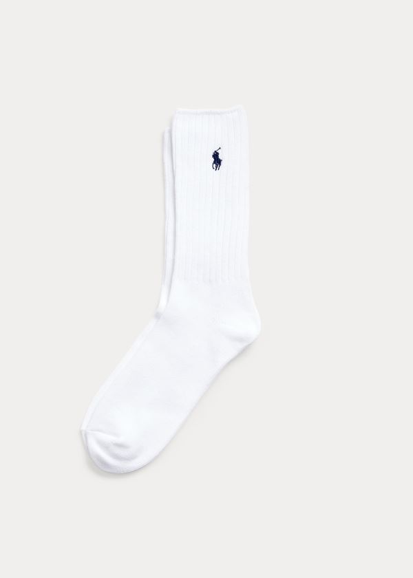 Ralph Lauren The Earth Crew Sock Bílé | YTpE2vbx