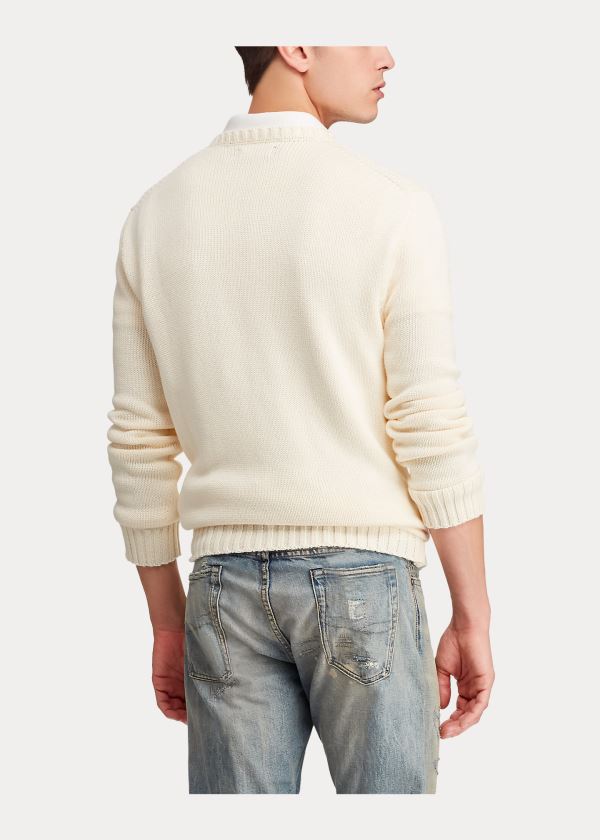 Ralph Lauren The Iconic Flag Svetrové Krém | ONHtSZwX