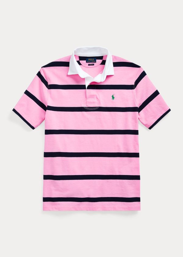 Ralph Lauren The Iconic Rugby Shirt Růžové Tmavě Blankyt | 9Cs26GHg